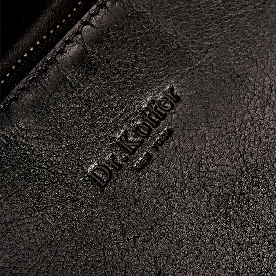 Деловая сумка Dr.Koffer из натуральной кожи черная
