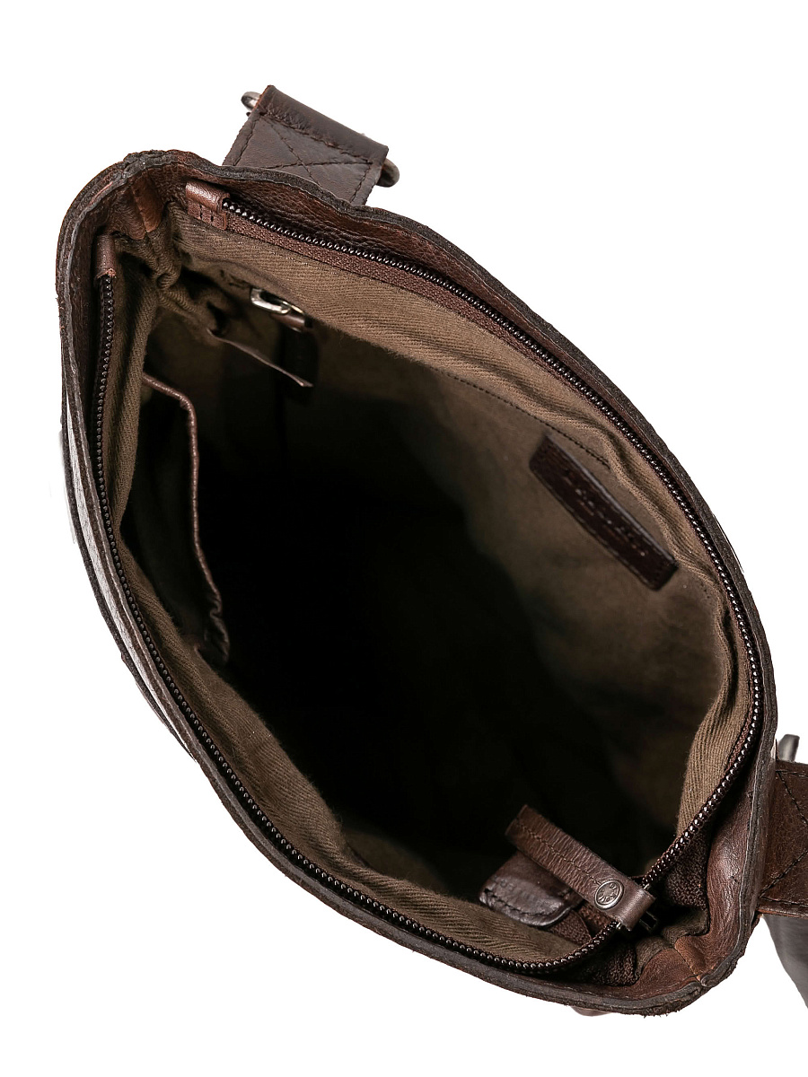 Сумка через плечо Dr.Koffer из натуральной кожи коричневая