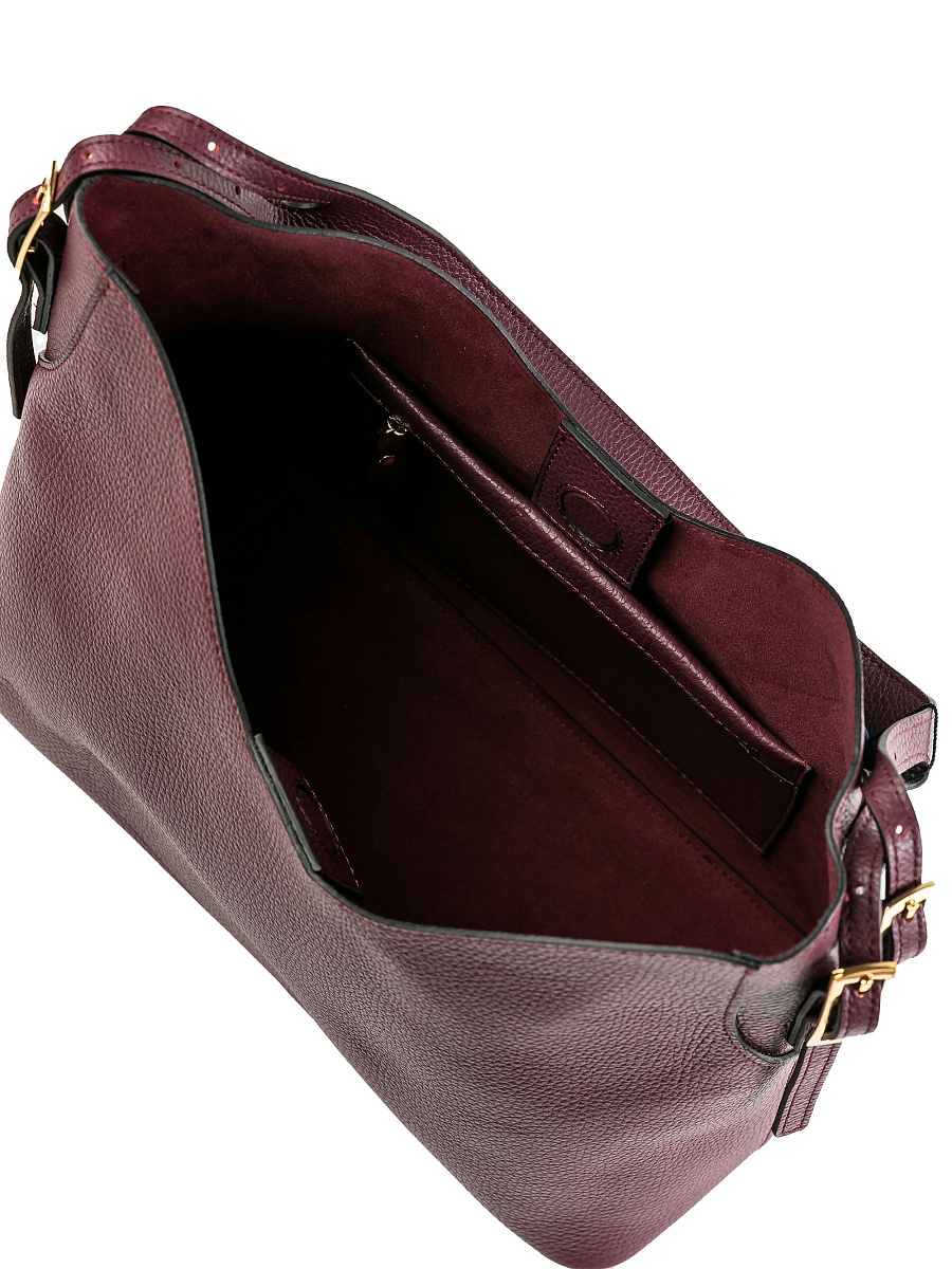 Женская сумка Dr.Koffer из натуральной кожи бордовая