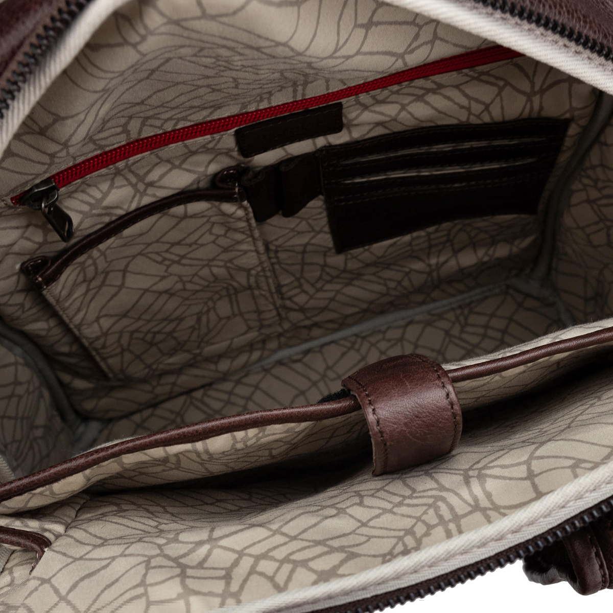 Рюкзак Dr.Koffer из натуральной кожи темно-коричневый