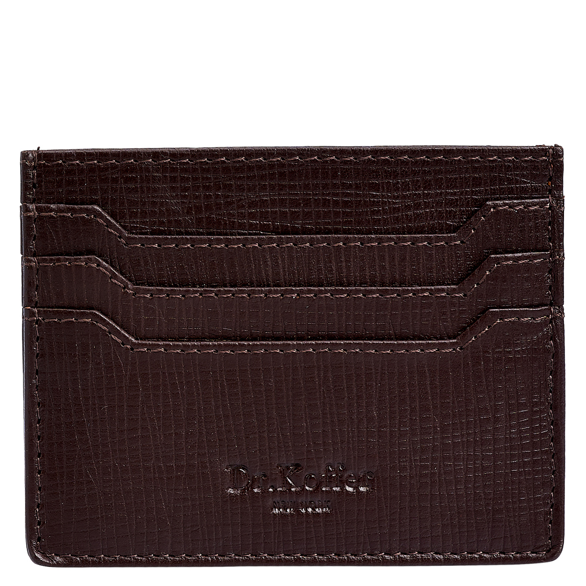 Кредитница Dr.Koffer из натуральной кожи коричневая