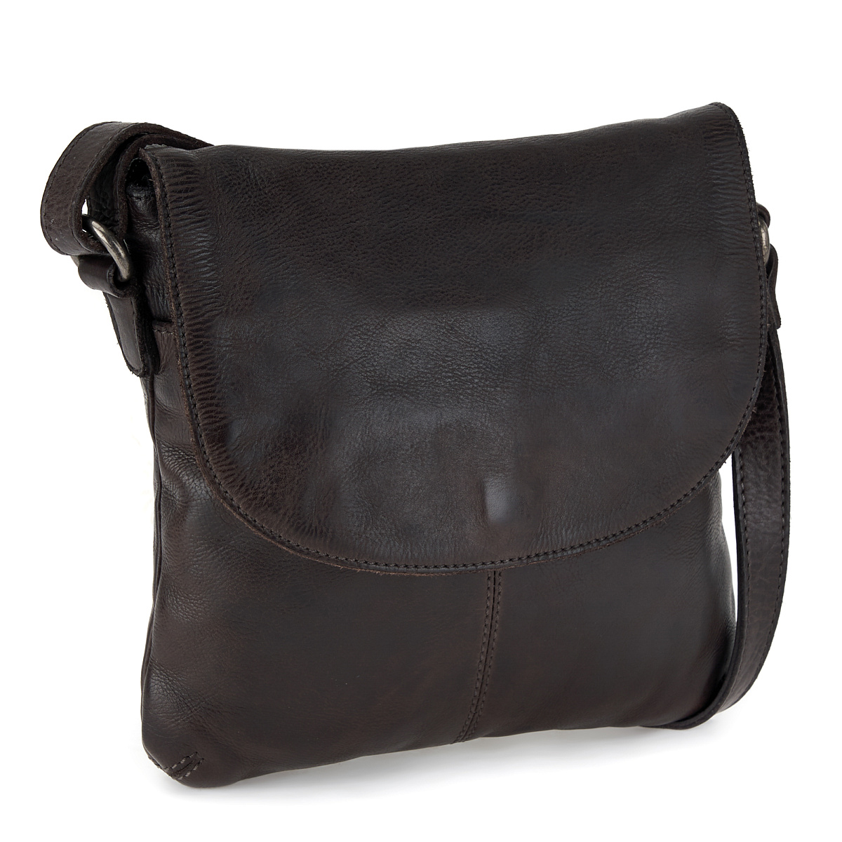 Сумка через плечо Dr.Koffer из натуральной кожи синяя