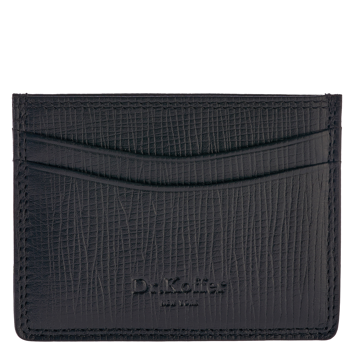 Кредитница Dr.Koffer из натуральной кожи черная