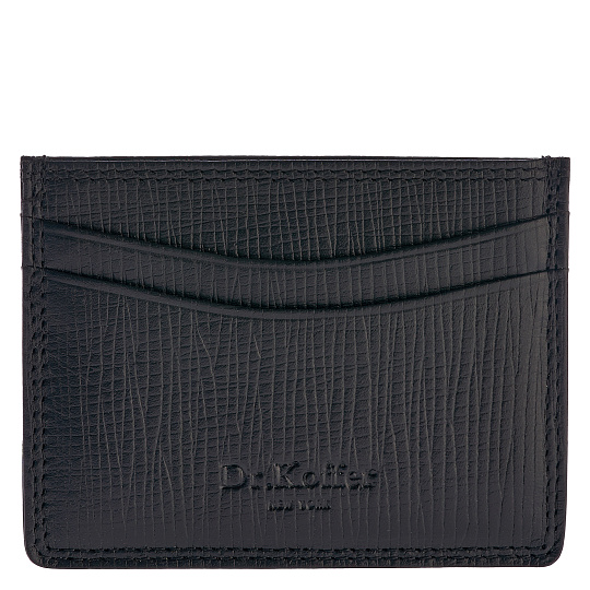 Кредитница Dr.Koffer из натуральной кожи черная
