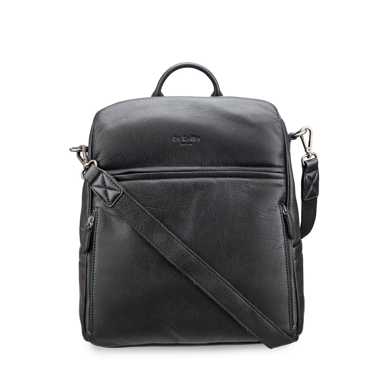 Рюкзак Dr.Koffer из натуральной кожи черный