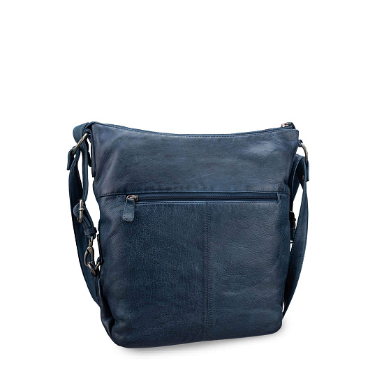 Сумка через плечо Dr.Koffer из натуральной кожи синяя