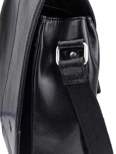 Деловая сумка Dr.Koffer из натуральной кожи черная