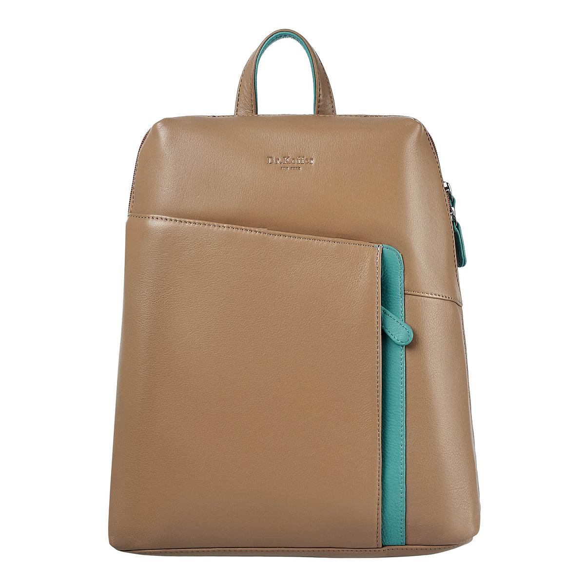 Рюкзак Dr.Koffer из натуральной кожи бежевый