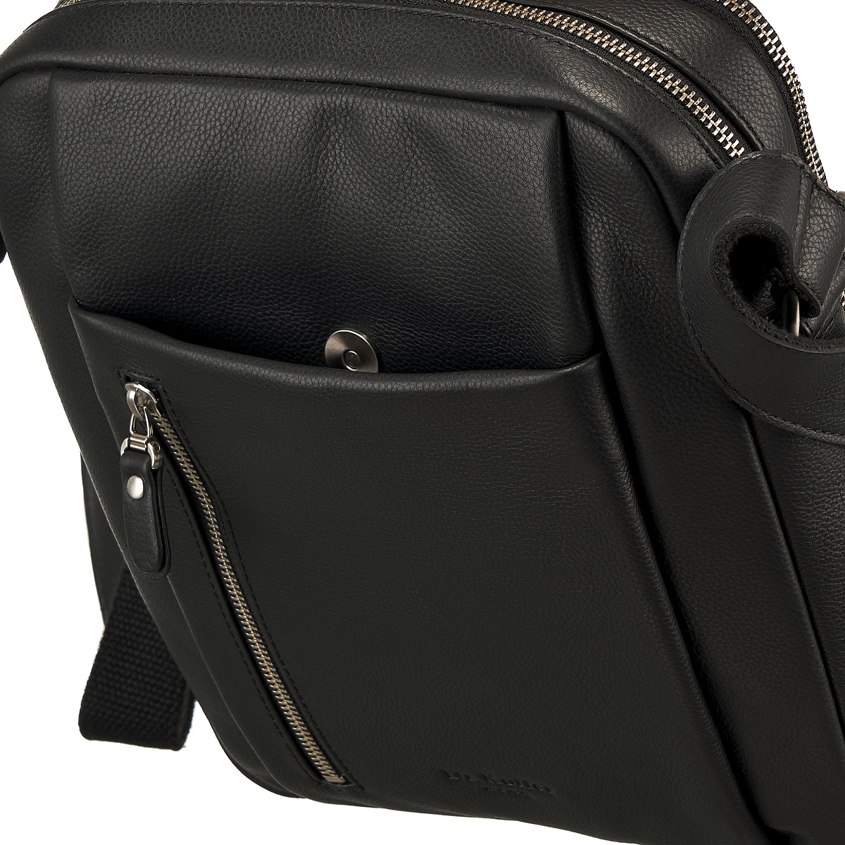 Сумка через плечо Dr.Koffer из натуральной кожи черная