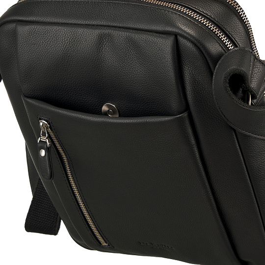 Сумка через плечо Dr.Koffer из натуральной кожи черная