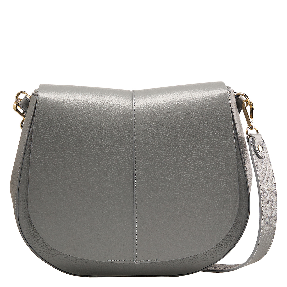 Женская сумка  Dr. Koffer из натуральной кожи серая