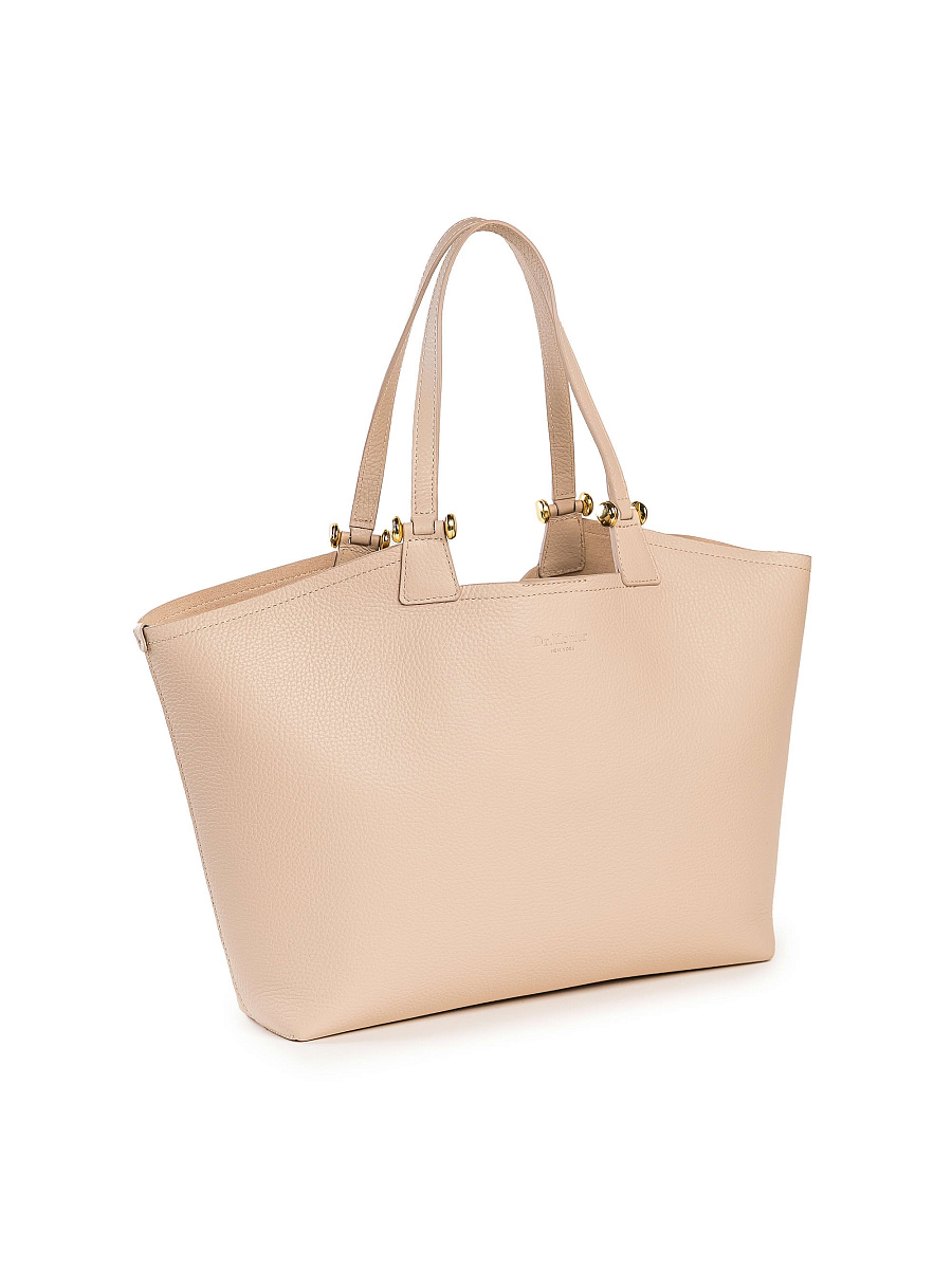 Женская сумка Dr. Koffer из натуральной кожи бежевая