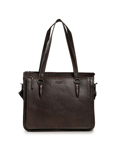 Женская сумка Dr.Koffer из натуральной кожи коричневая