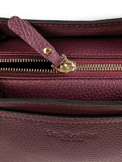 Женская сумка Dr.Koffer из натуральной кожи бордовая