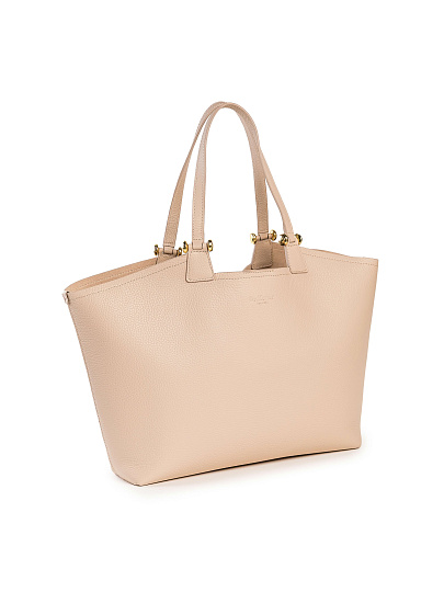 Женская сумка Dr. Koffer из натуральной кожи бежевая