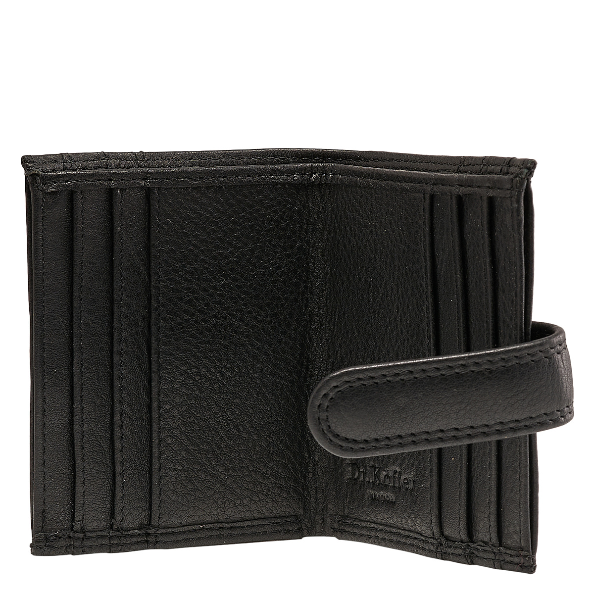 Кредитница Dr.Koffer из натуральной кожи черная