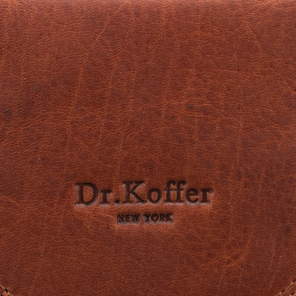 Монетница Dr.Koffer из натуральной кожи коричневая