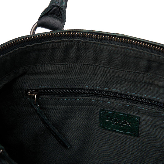 Деловая сумка Dr.Koffer из натуральной кожи зеленая