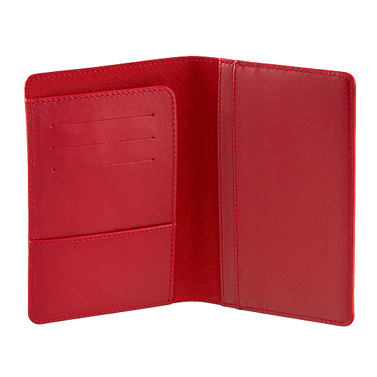 Обложка для паспорта Dr.Koffer из натуральной кожи красная