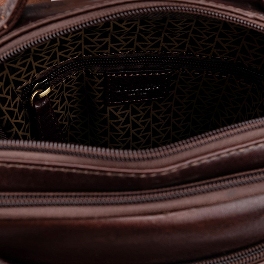 Сумка через плечо Dr.Koffer из натуральной кожи коричневая