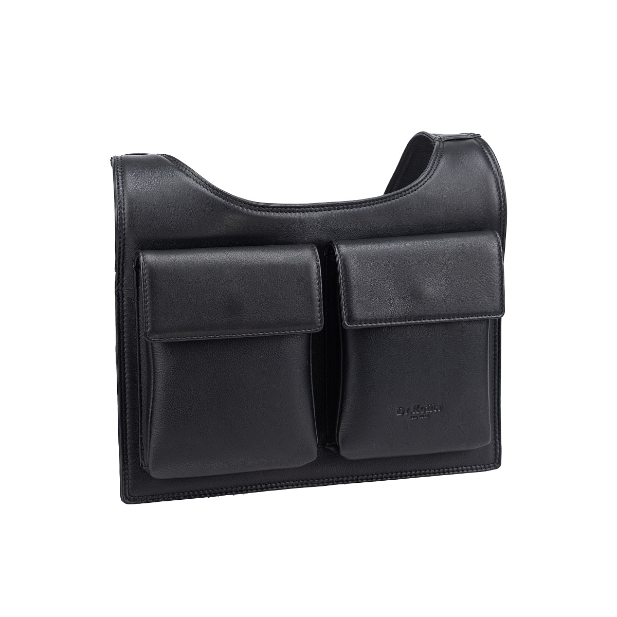 Сумка через плечо Dr.Koffer из натуральной кожи черная