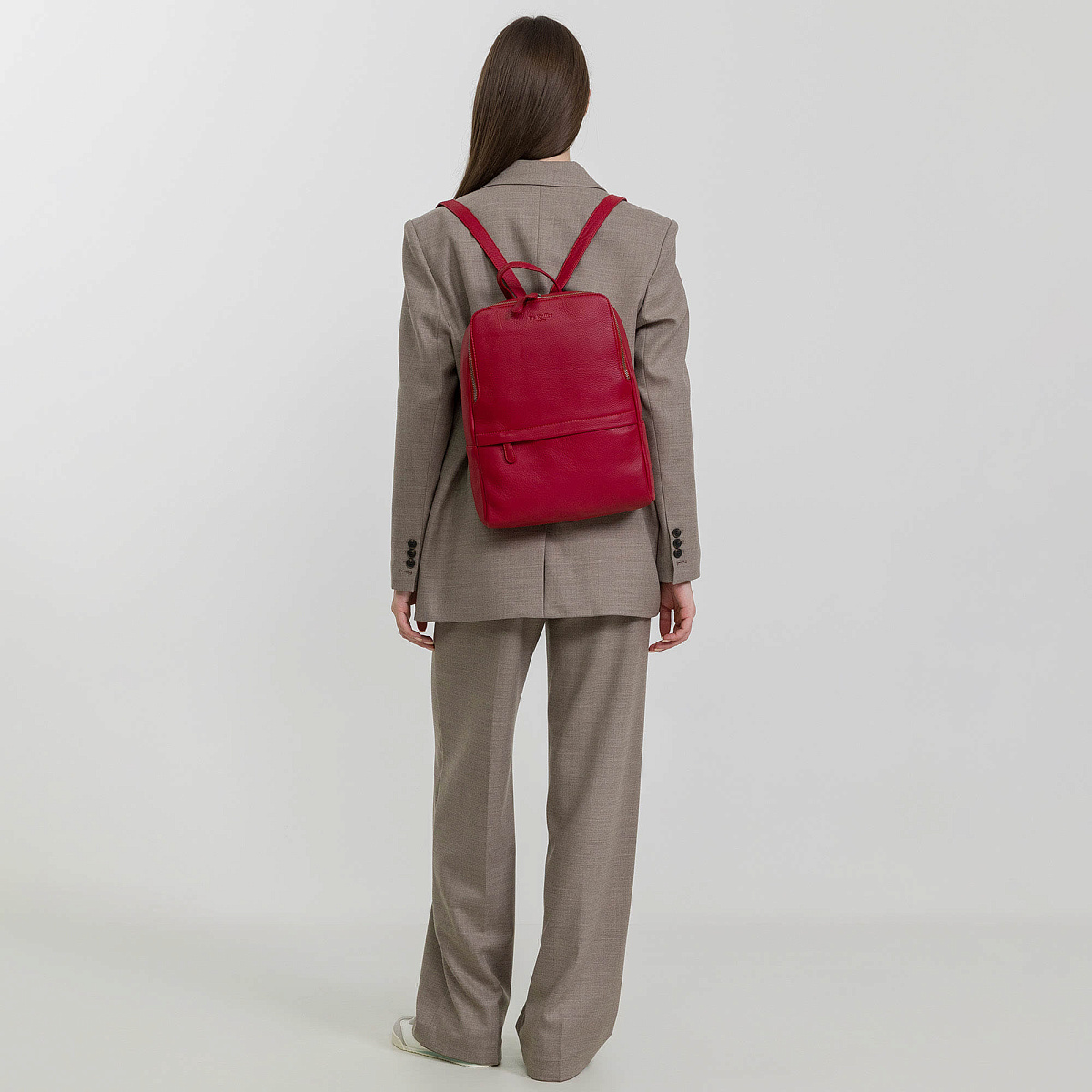 Рюкзак Dr.Koffer из натуральной кожи красный