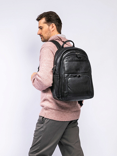 Рюкзак Dr. Koffer из натуральной кожи черный