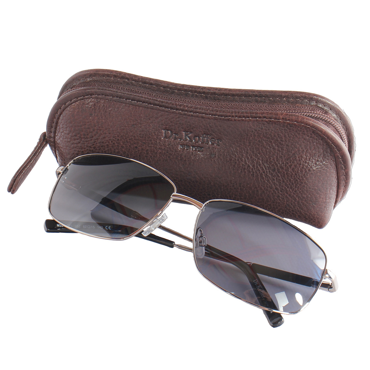 Очечник Dr.Koffer из натуральной кожи коричневый