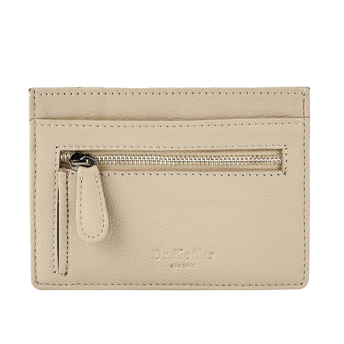 Кредитница Dr.Koffer из натуральной кожи бежевая