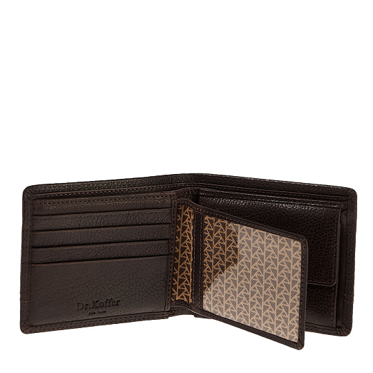 Портмоне Dr.Koffer из натуральной кожи коричневое