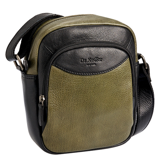 Сумка через плечо Dr.Koffer из натуральной кожи зеленая