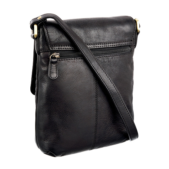 Сумка через плечо Dr.Koffer из натуральной кожи черная