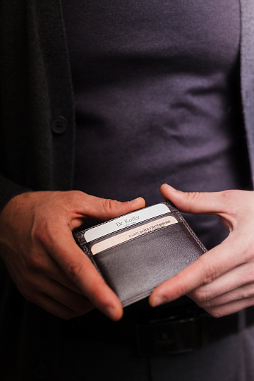 Кредитница Dr.Koffer из натуральной кожи коричневая