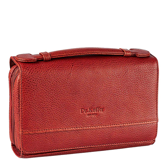 Сумка барсетка из натуральной кожи Dr. Koffer коричневая