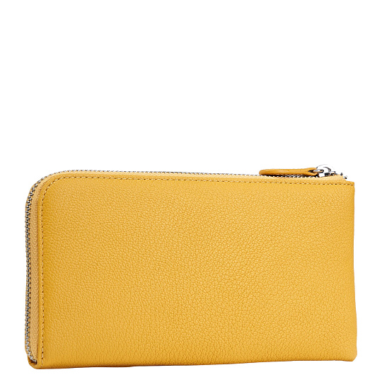 Портмоне Dr.Koffer из натуральной кожи желтое