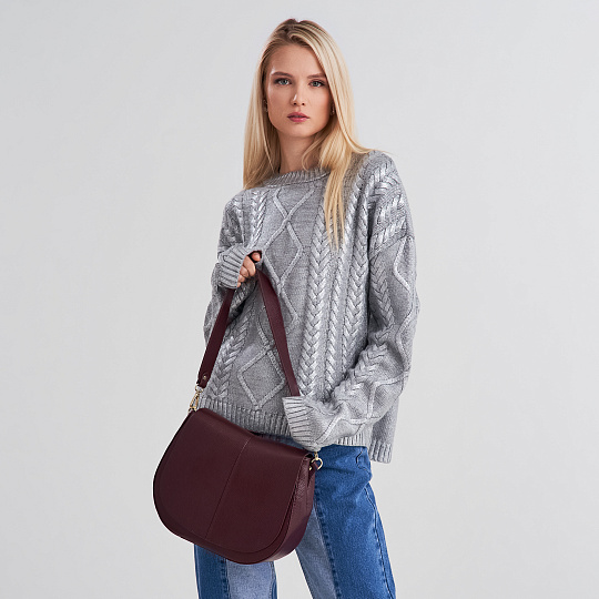 Женская сумка  Dr. Koffer из натуральной кожи фиолетовая