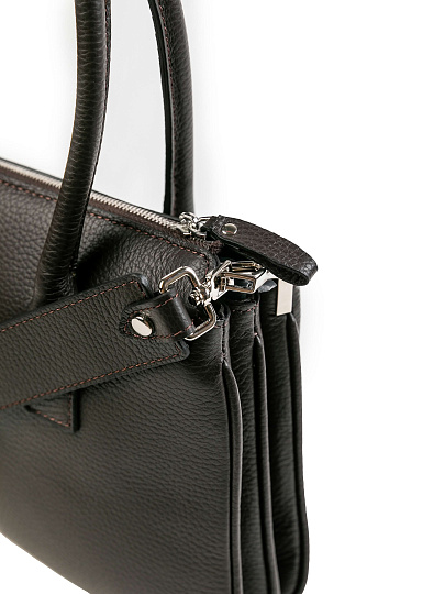 Женская сумка Dr.Koffer из натуральной кожи темно-коричневая