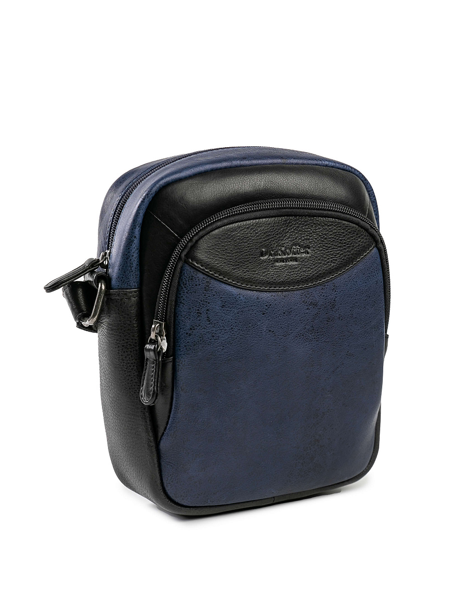 Сумка через плечо Dr.Koffer из натуральной кожи синяя