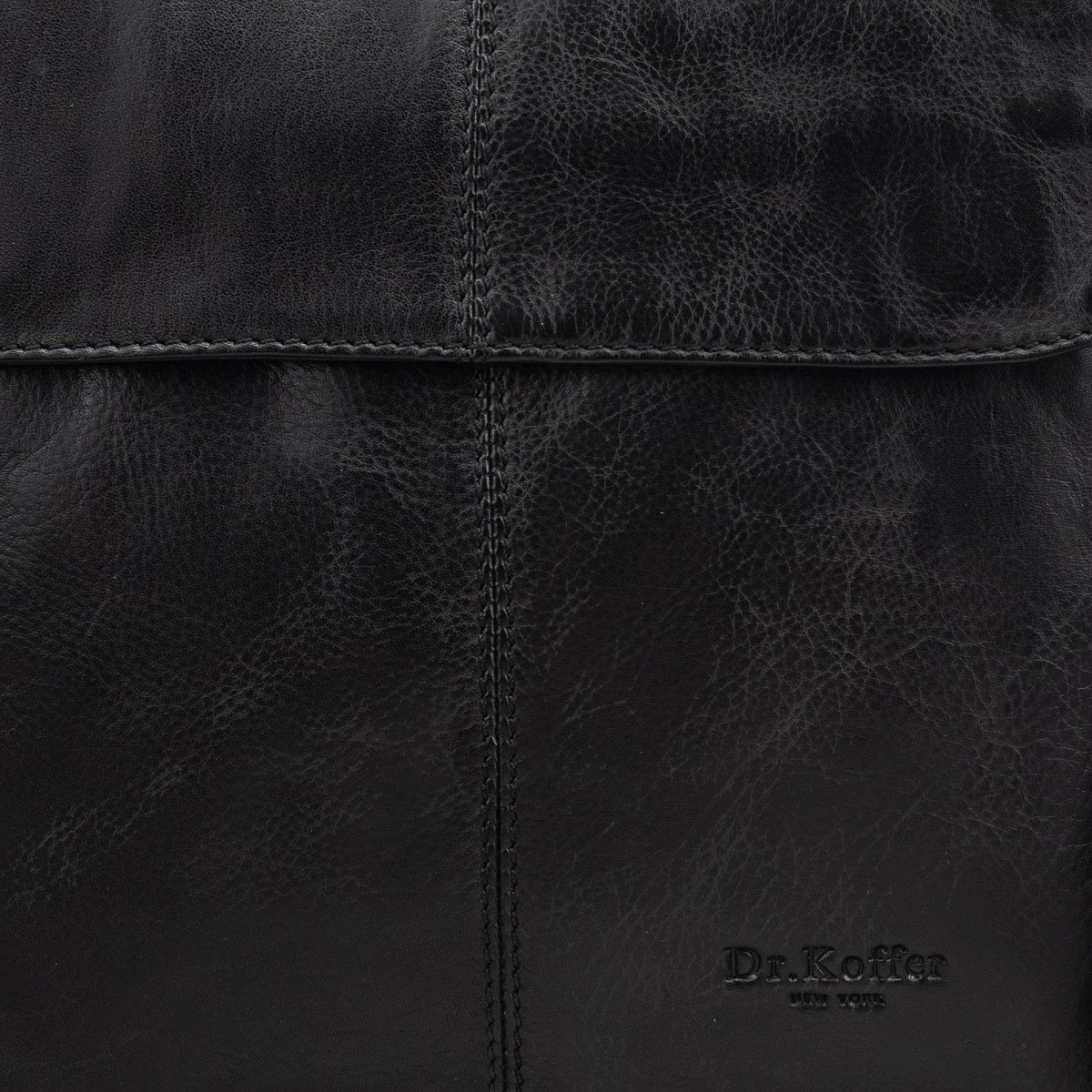 Сумка через плечо Dr.Koffer из натуральной кожи черная