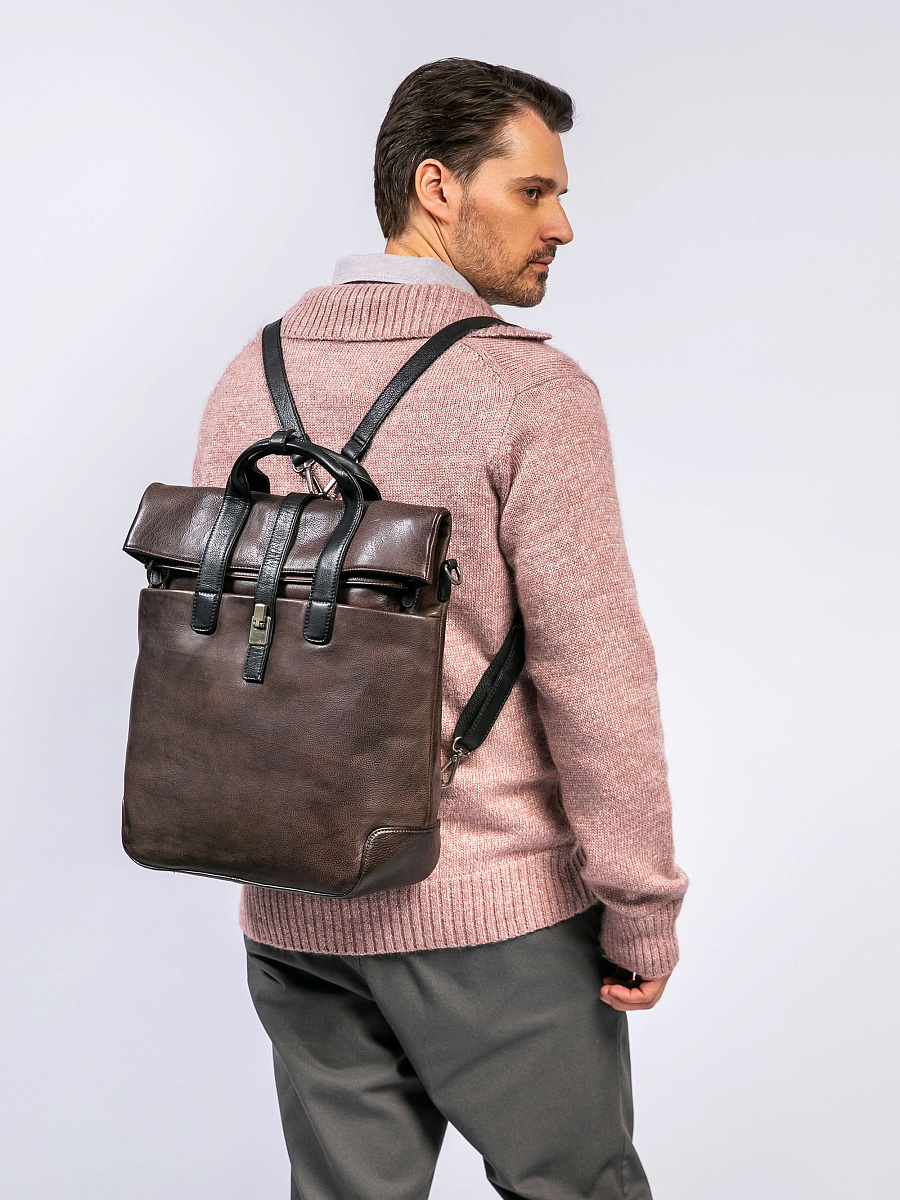 Рюкзак Dr. Koffer из натуральной кожи коричневый
