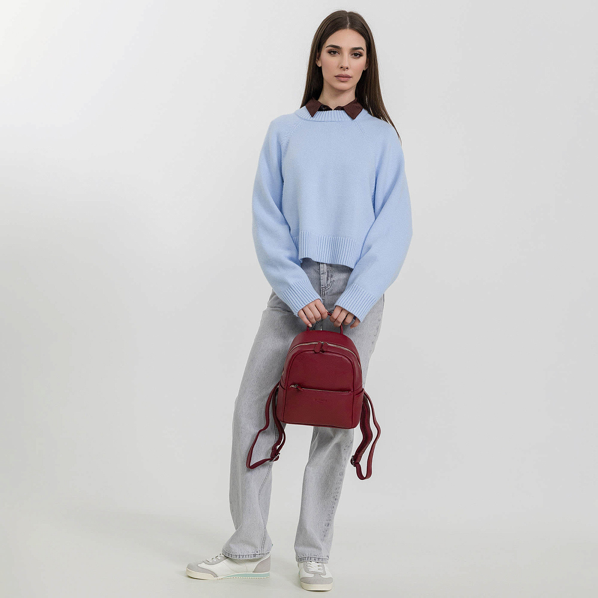 Рюкзак Dr.Koffer из натуральной кожи бордовый