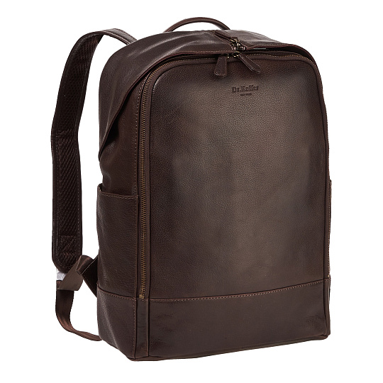 Рюкзак Dr.Koffer из натуральной кожи темно-коричневый