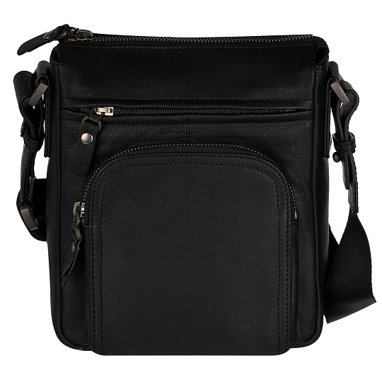 Сумка через плечо Dr.Koffer из натуральной кожи черная