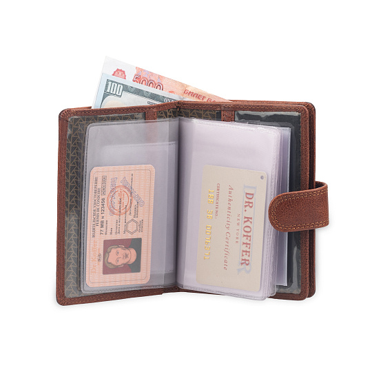 Обложка  из натуральной кожи коричневая