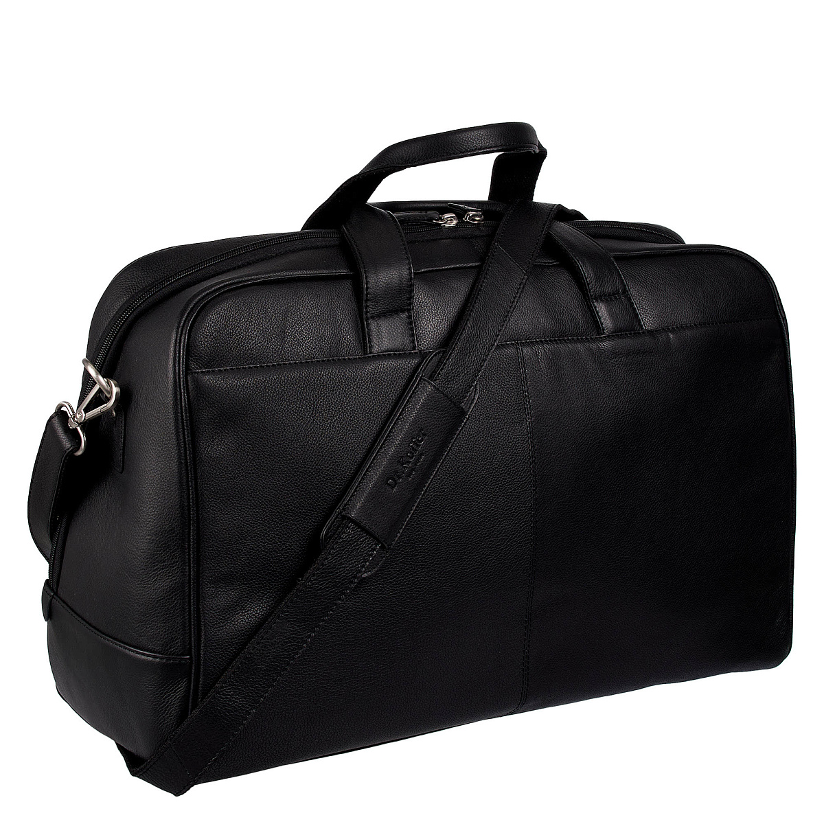 Сумка дорожная Dr.Koffer из натуральной кожи черная
