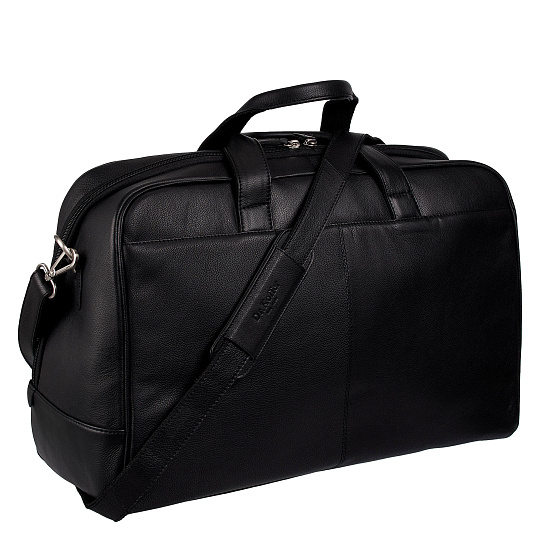Сумка дорожная Dr.Koffer из натуральной кожи черная