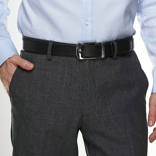 Ремень Dr. Koffer из натуральной кожи черный