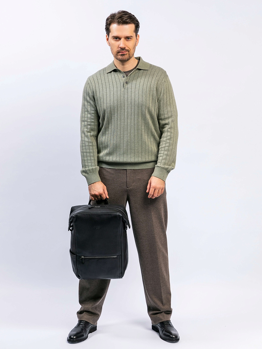 Рюкзак Dr. Koffer из натуральной кожи черный