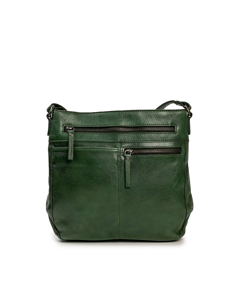 Сумка через плечо Dr.Koffer из натуральной кожи зеленая