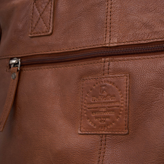 Деловая сумка Dr.Koffer из натуральной кожи коричневая